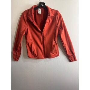 Members Mark Extra-Warm Jacket Mens Medium Burnt Orange Rust Fleece Thumbhole